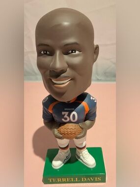 🏈NFL Football Terrell Davis (1999) Premier Upper Deck Bobbin Bobbers Bobble Head